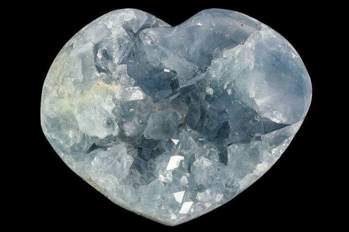 Crystal Filled Celestine (Celestite) Heart Geode - Madagascar #126651